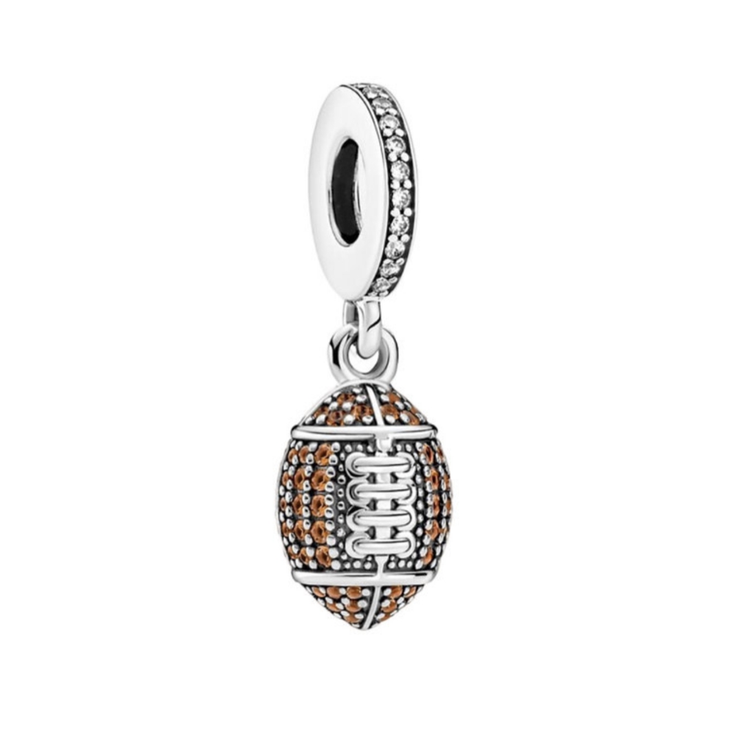 Zircon Football Dangle Charm 29$